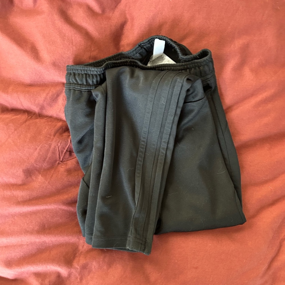 Adidas unisex all black track pants/sweats